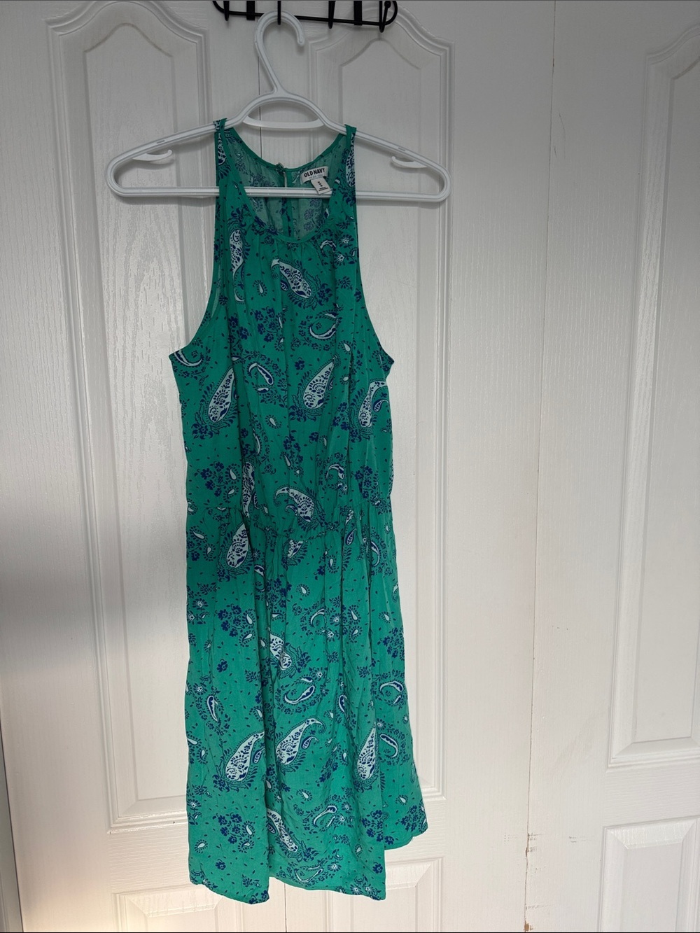 Old Navy Green Paisley Racerback Midi Dress Size Medium